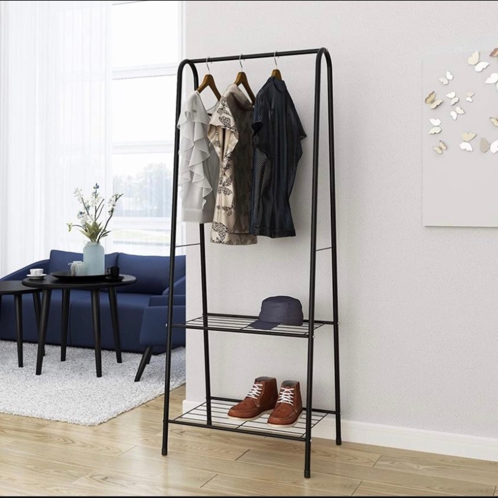 Garment rack with shelves